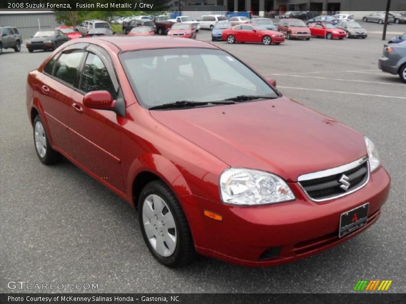 Fusion Red Metallic / Grey 2008 Suzuki Forenza