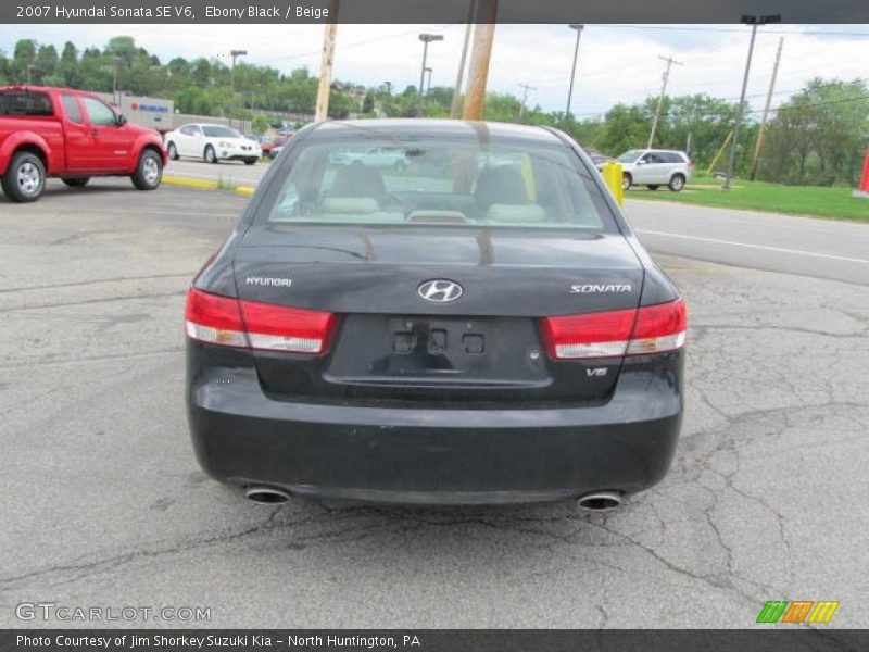 Ebony Black / Beige 2007 Hyundai Sonata SE V6