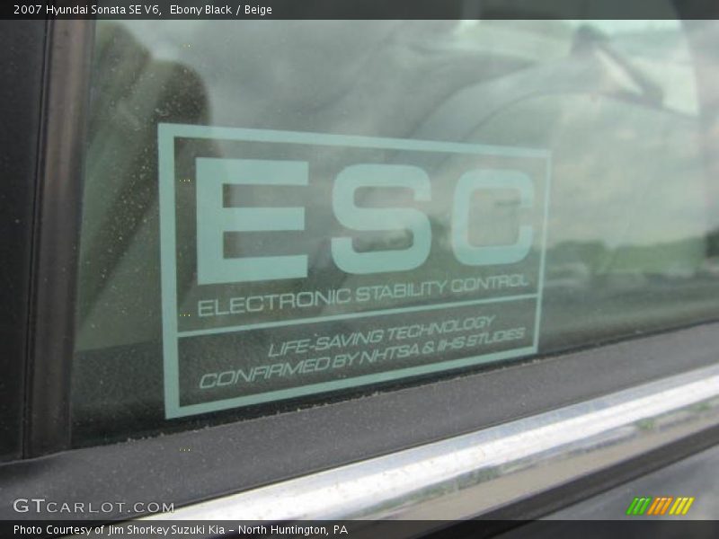 Ebony Black / Beige 2007 Hyundai Sonata SE V6