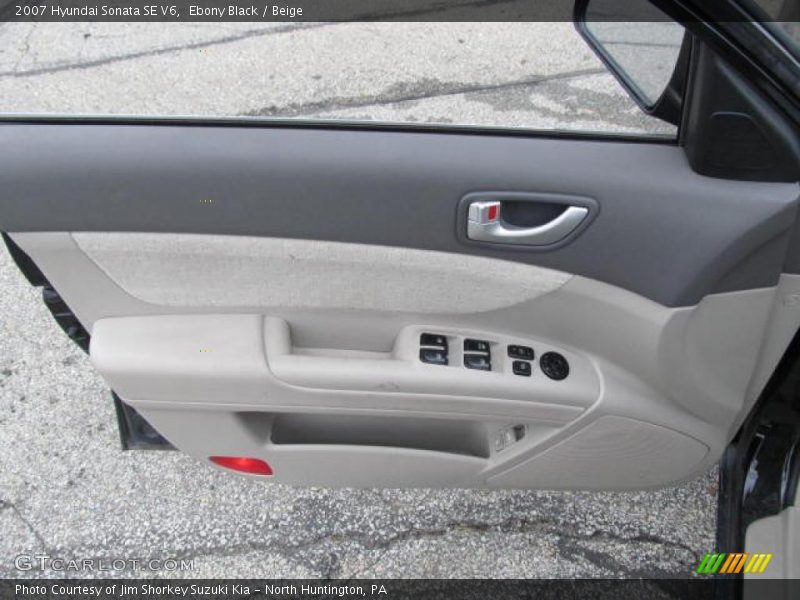Ebony Black / Beige 2007 Hyundai Sonata SE V6