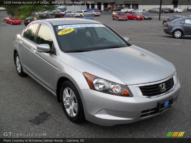 Alabaster Silver Metallic / Black 2008 Honda Accord LX-P Sedan