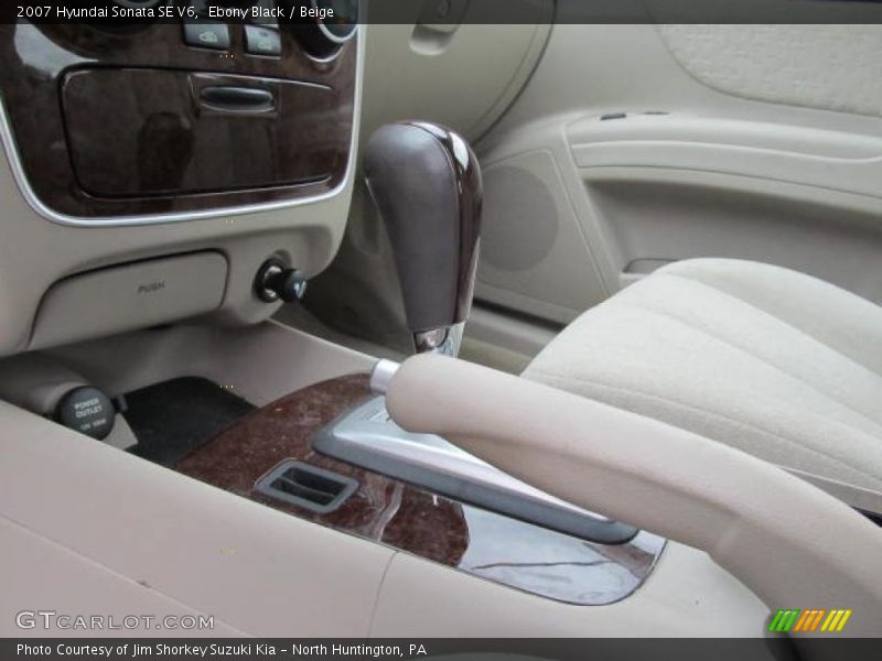 Ebony Black / Beige 2007 Hyundai Sonata SE V6