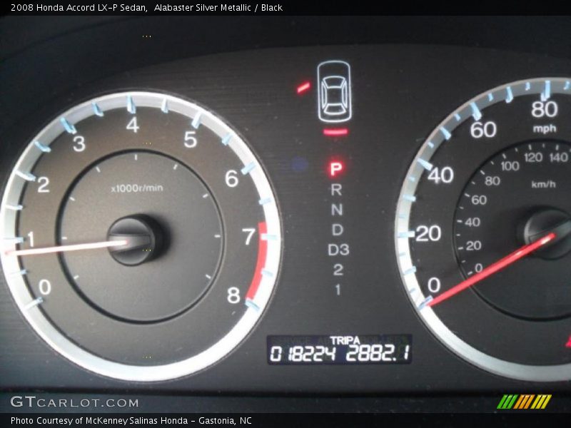 Alabaster Silver Metallic / Black 2008 Honda Accord LX-P Sedan
