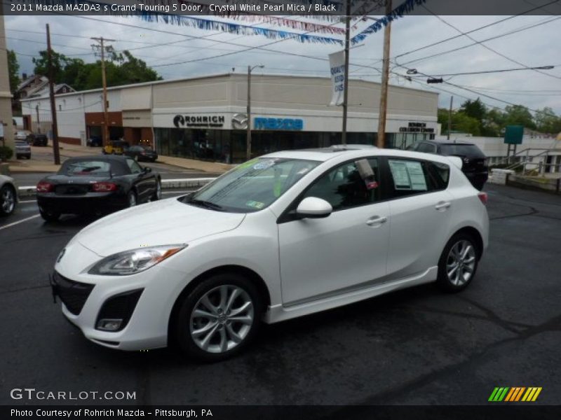 Crystal White Pearl Mica / Black 2011 Mazda MAZDA3 s Grand Touring 5 Door