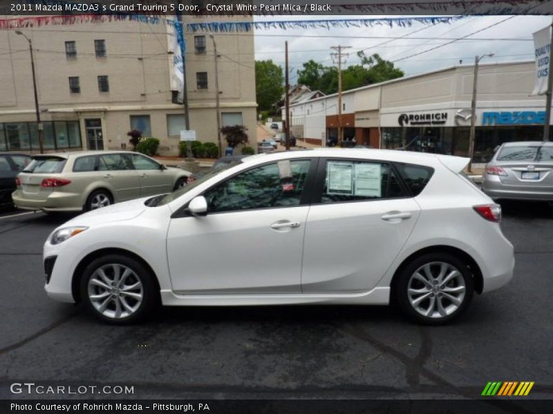 Crystal White Pearl Mica / Black 2011 Mazda MAZDA3 s Grand Touring 5 Door