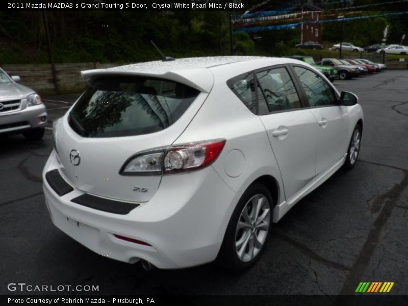 Crystal White Pearl Mica / Black 2011 Mazda MAZDA3 s Grand Touring 5 Door
