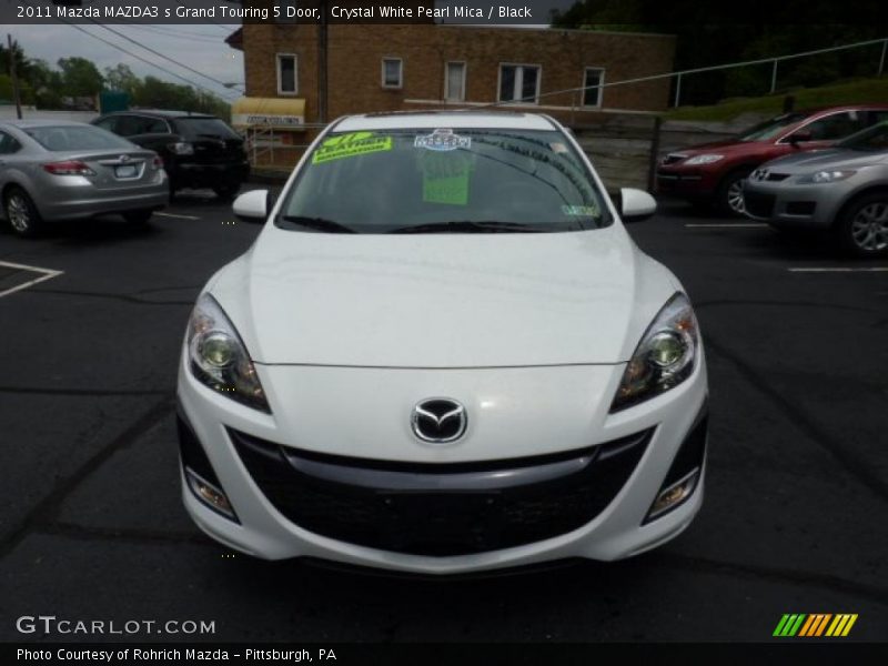 Crystal White Pearl Mica / Black 2011 Mazda MAZDA3 s Grand Touring 5 Door