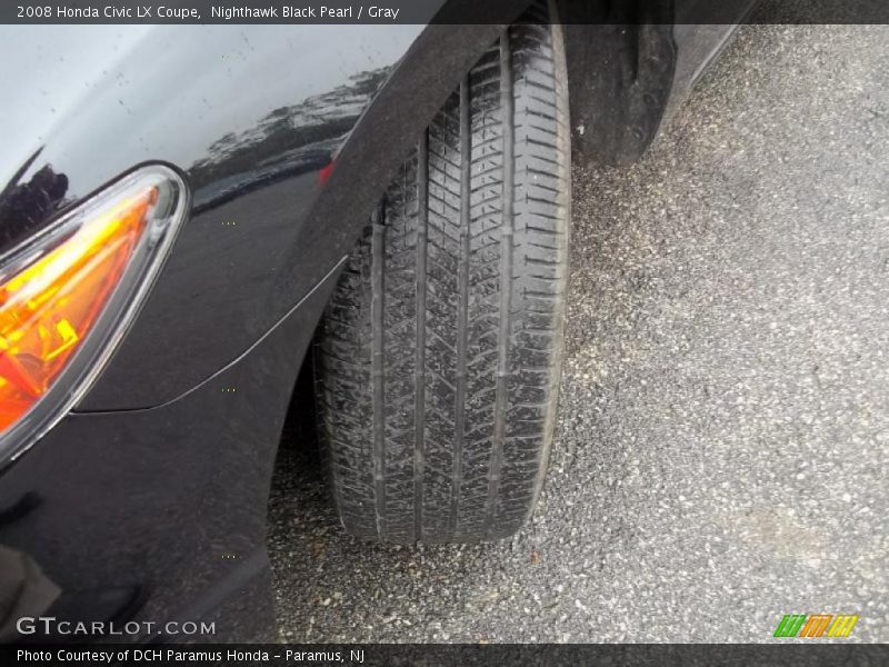 Nighthawk Black Pearl / Gray 2008 Honda Civic LX Coupe