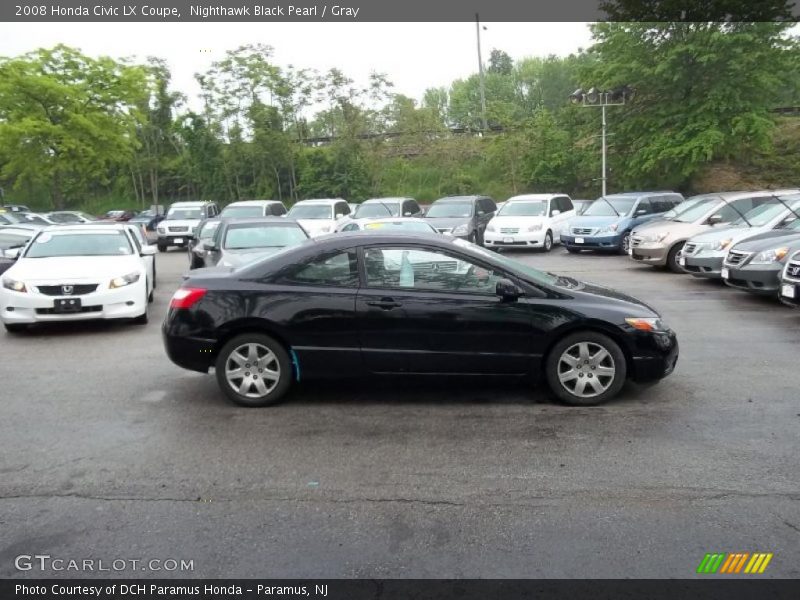 Nighthawk Black Pearl / Gray 2008 Honda Civic LX Coupe