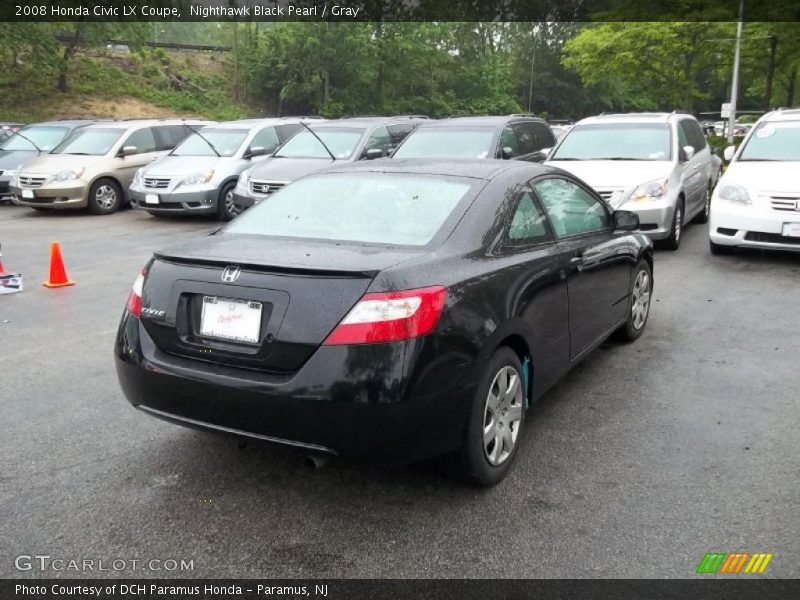 Nighthawk Black Pearl / Gray 2008 Honda Civic LX Coupe