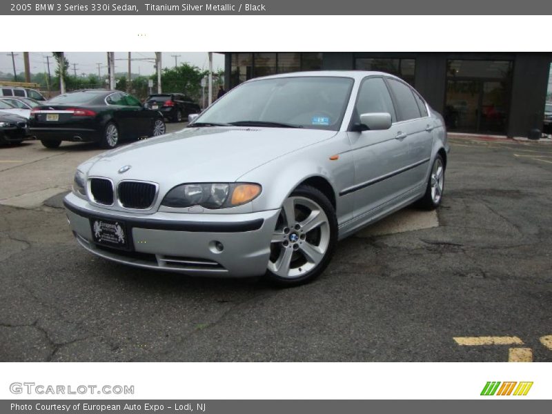 Titanium Silver Metallic / Black 2005 BMW 3 Series 330i Sedan
