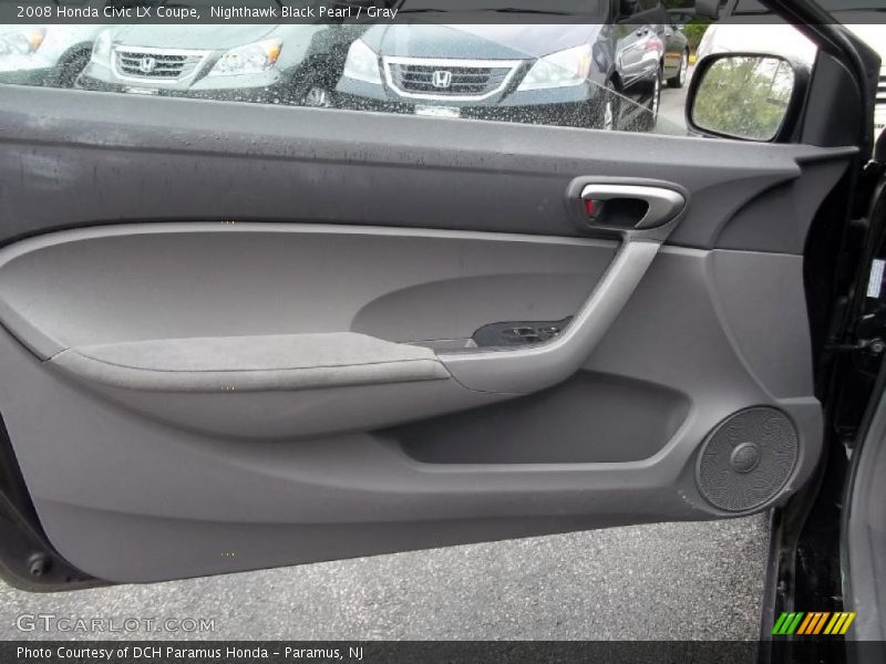 Nighthawk Black Pearl / Gray 2008 Honda Civic LX Coupe