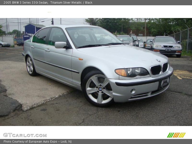Titanium Silver Metallic / Black 2005 BMW 3 Series 330i Sedan