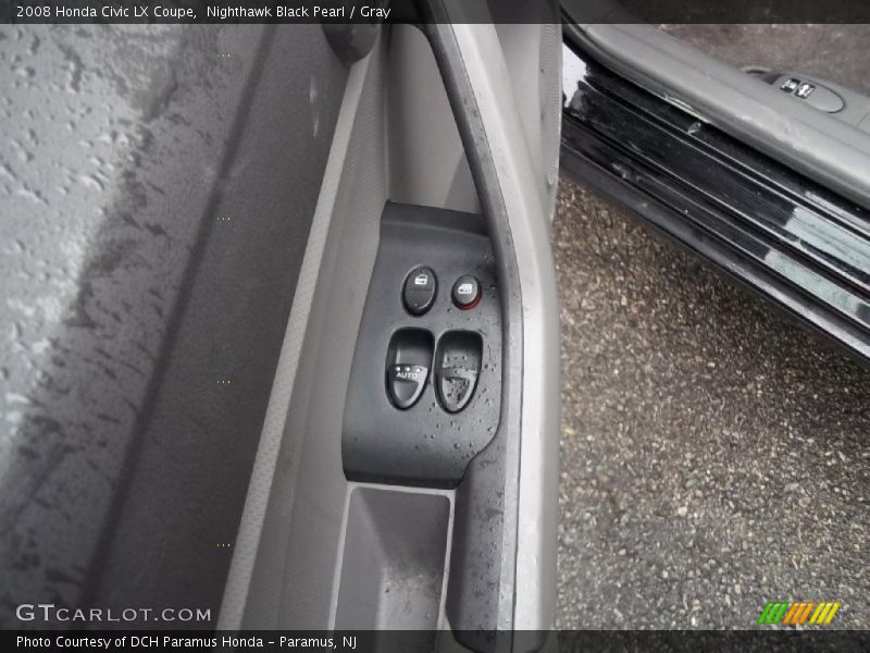 Nighthawk Black Pearl / Gray 2008 Honda Civic LX Coupe