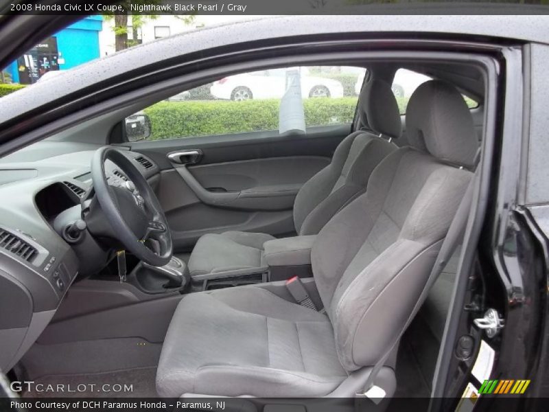 Nighthawk Black Pearl / Gray 2008 Honda Civic LX Coupe
