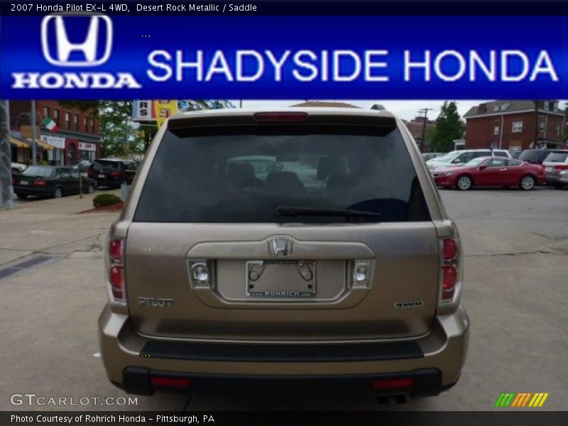 Desert Rock Metallic / Saddle 2007 Honda Pilot EX-L 4WD