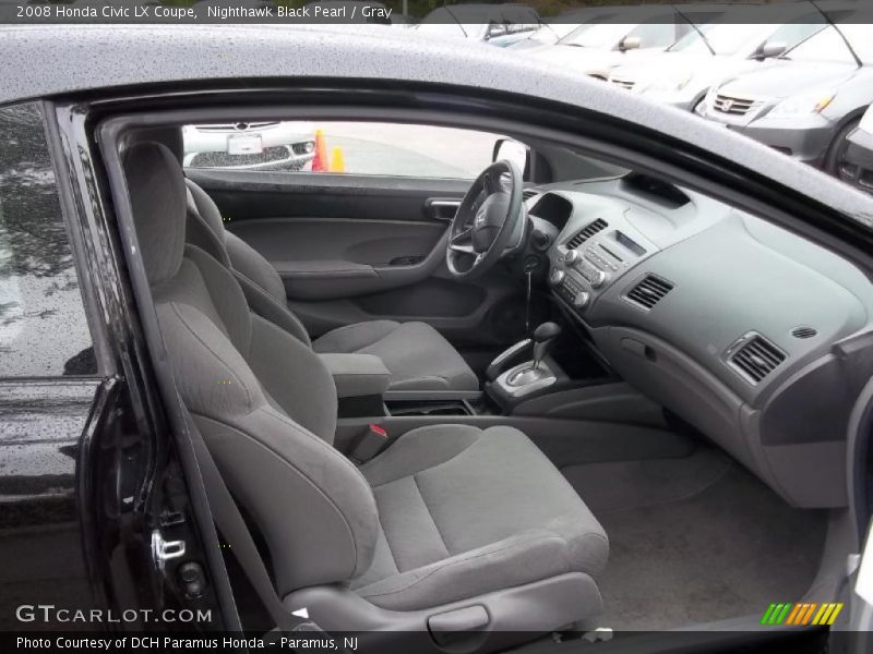 Nighthawk Black Pearl / Gray 2008 Honda Civic LX Coupe