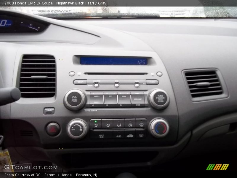 Nighthawk Black Pearl / Gray 2008 Honda Civic LX Coupe