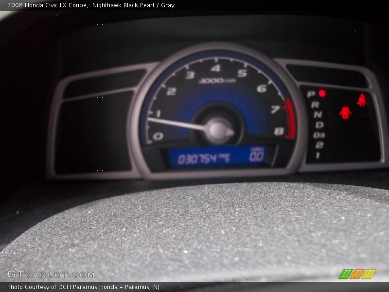 Nighthawk Black Pearl / Gray 2008 Honda Civic LX Coupe