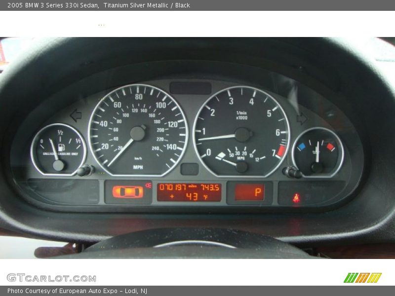 Titanium Silver Metallic / Black 2005 BMW 3 Series 330i Sedan