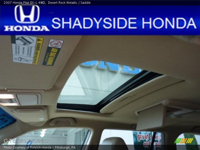 Desert Rock Metallic / Saddle 2007 Honda Pilot EX-L 4WD