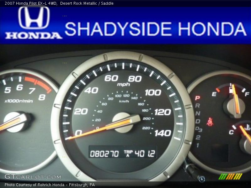 Desert Rock Metallic / Saddle 2007 Honda Pilot EX-L 4WD