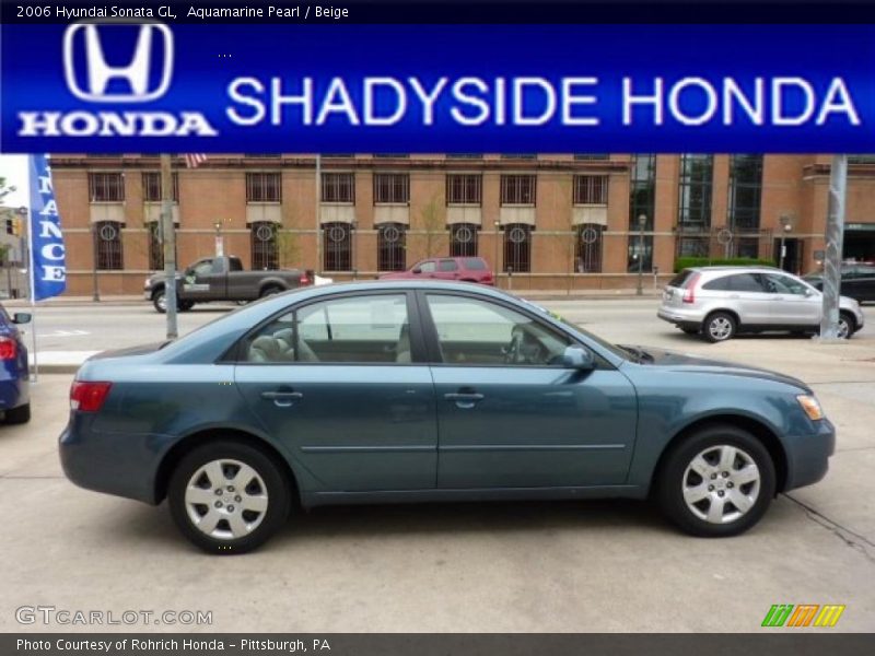 Aquamarine Pearl / Beige 2006 Hyundai Sonata GL