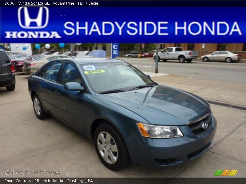 Aquamarine Pearl / Beige 2006 Hyundai Sonata GL