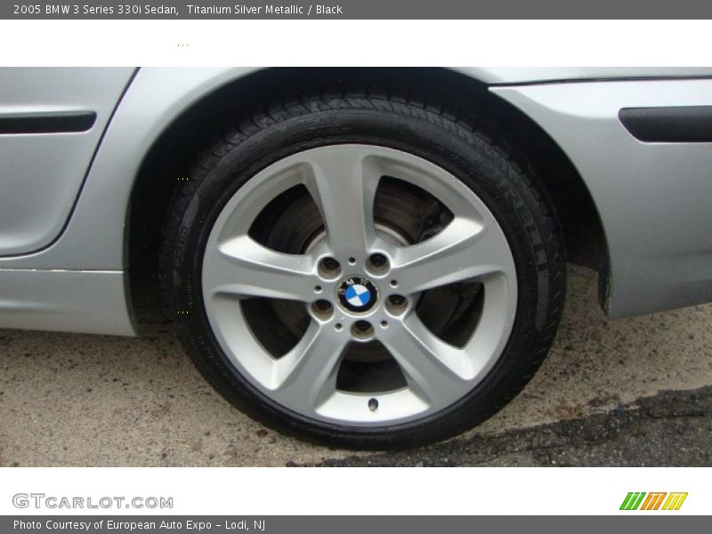 Titanium Silver Metallic / Black 2005 BMW 3 Series 330i Sedan