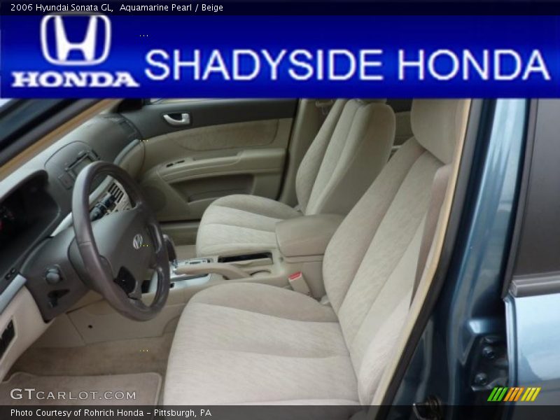 Aquamarine Pearl / Beige 2006 Hyundai Sonata GL