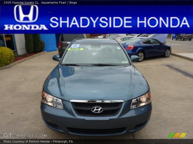 Aquamarine Pearl / Beige 2006 Hyundai Sonata GL