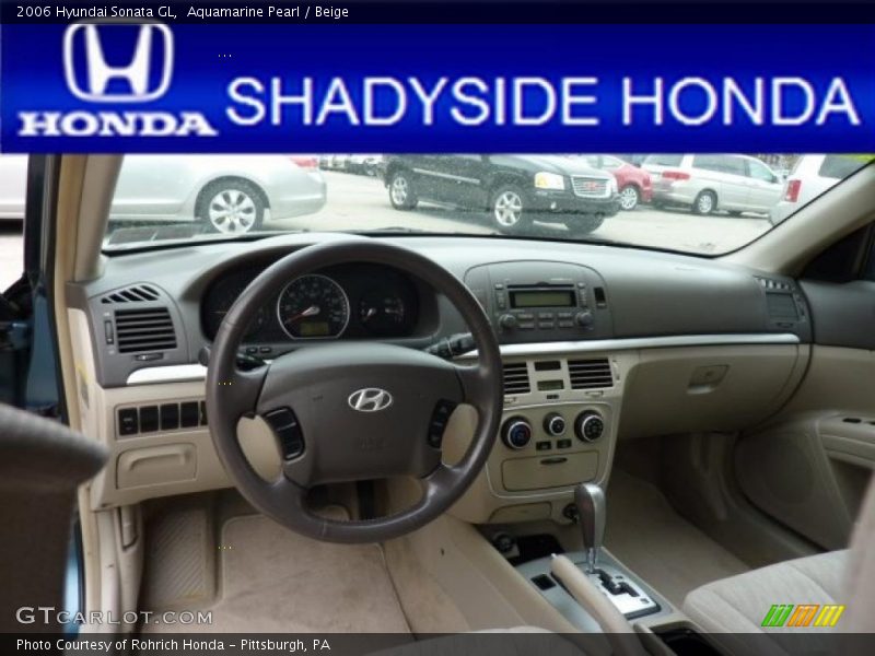 Aquamarine Pearl / Beige 2006 Hyundai Sonata GL
