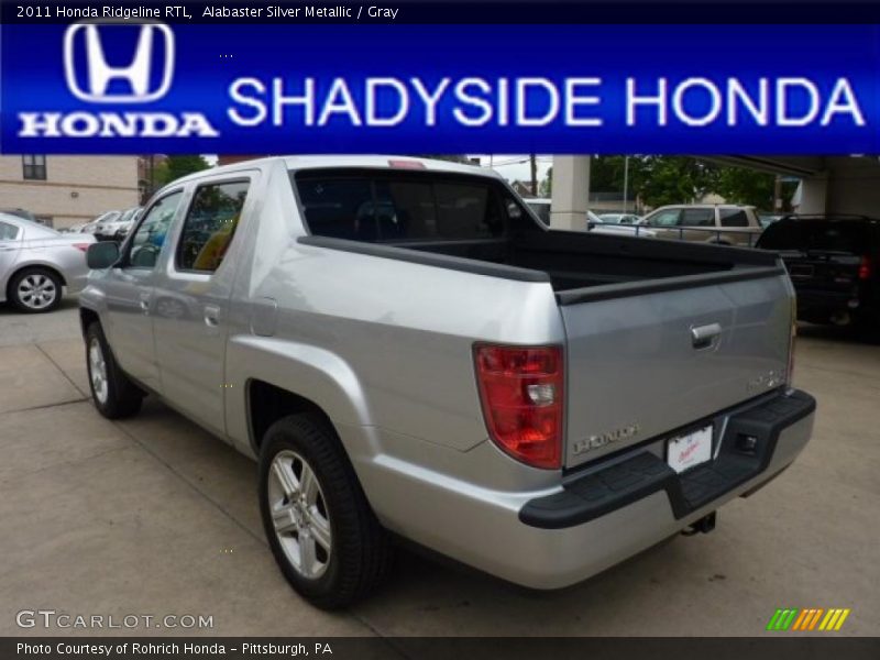 Alabaster Silver Metallic / Gray 2011 Honda Ridgeline RTL