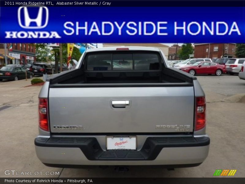 Alabaster Silver Metallic / Gray 2011 Honda Ridgeline RTL
