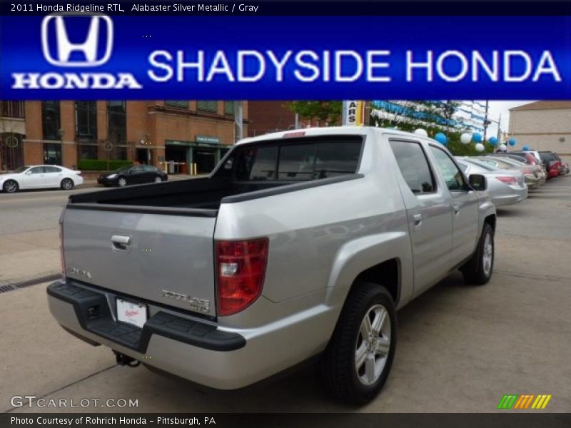 Alabaster Silver Metallic / Gray 2011 Honda Ridgeline RTL