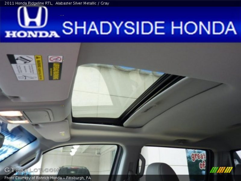 Alabaster Silver Metallic / Gray 2011 Honda Ridgeline RTL