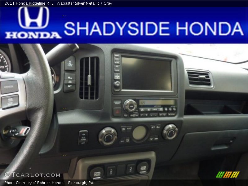 Alabaster Silver Metallic / Gray 2011 Honda Ridgeline RTL