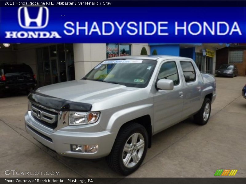 Alabaster Silver Metallic / Gray 2011 Honda Ridgeline RTL