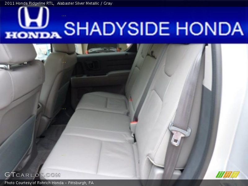 Alabaster Silver Metallic / Gray 2011 Honda Ridgeline RTL