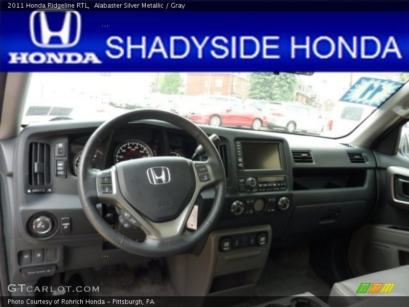 Alabaster Silver Metallic / Gray 2011 Honda Ridgeline RTL