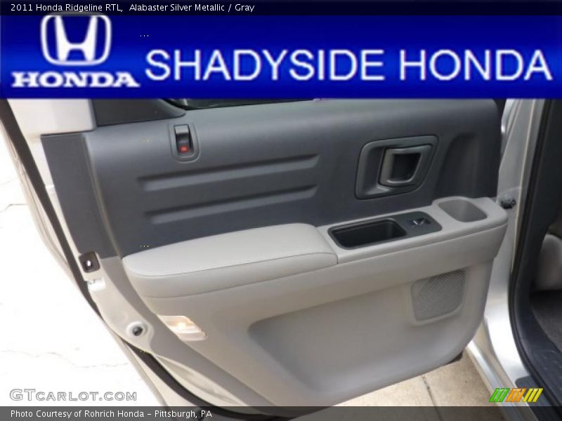 Alabaster Silver Metallic / Gray 2011 Honda Ridgeline RTL
