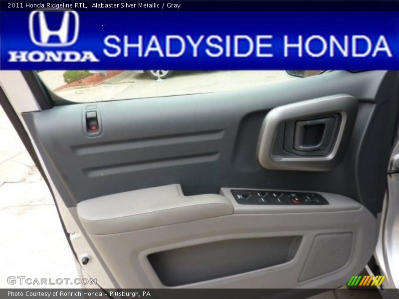 Alabaster Silver Metallic / Gray 2011 Honda Ridgeline RTL