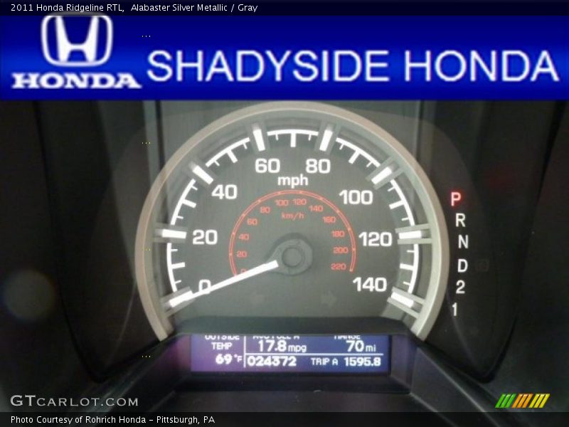 Alabaster Silver Metallic / Gray 2011 Honda Ridgeline RTL