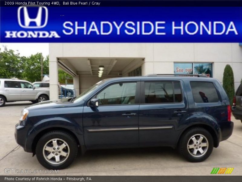 Bali Blue Pearl / Gray 2009 Honda Pilot Touring 4WD