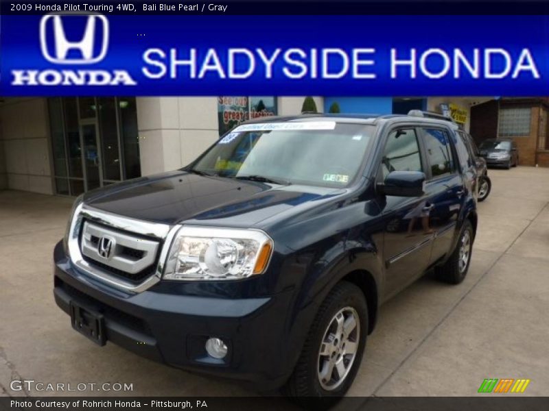 Bali Blue Pearl / Gray 2009 Honda Pilot Touring 4WD