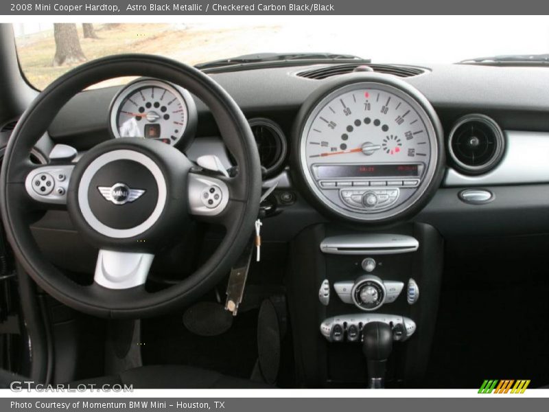 Astro Black Metallic / Checkered Carbon Black/Black 2008 Mini Cooper Hardtop
