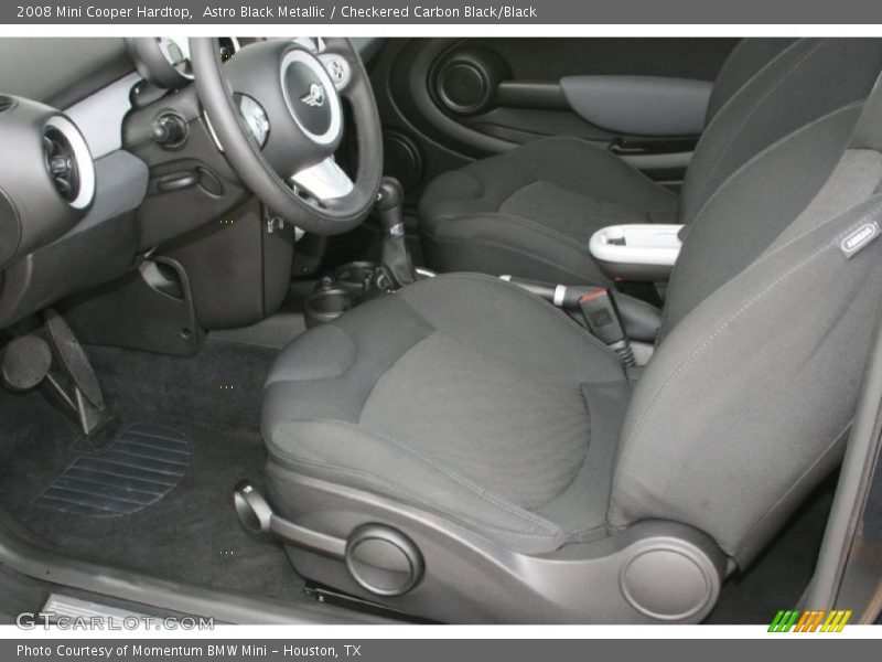 Astro Black Metallic / Checkered Carbon Black/Black 2008 Mini Cooper Hardtop
