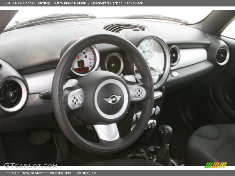Astro Black Metallic / Checkered Carbon Black/Black 2008 Mini Cooper Hardtop