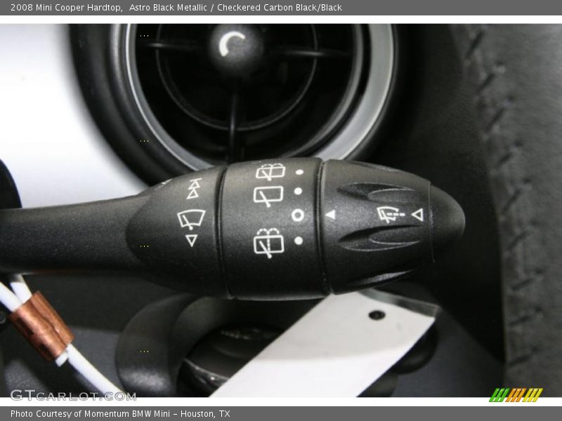 Astro Black Metallic / Checkered Carbon Black/Black 2008 Mini Cooper Hardtop