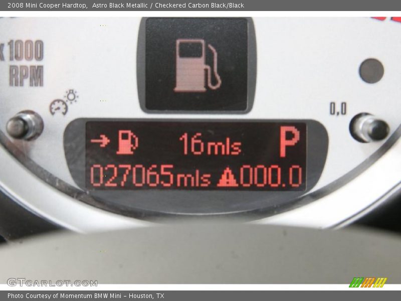 Astro Black Metallic / Checkered Carbon Black/Black 2008 Mini Cooper Hardtop